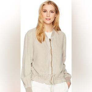 Lucky Brand Linen Blend Bomber Jacket